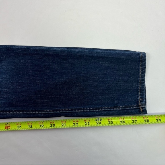 American Eagle Outfitters Womens Blue Jeans Sz 4 Tomgirl Button Fly Distress/Rip - Picture 14 of 15